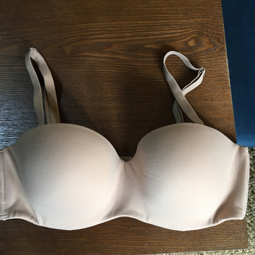 Victoria’s Secret strapless underwire bra nude 34D